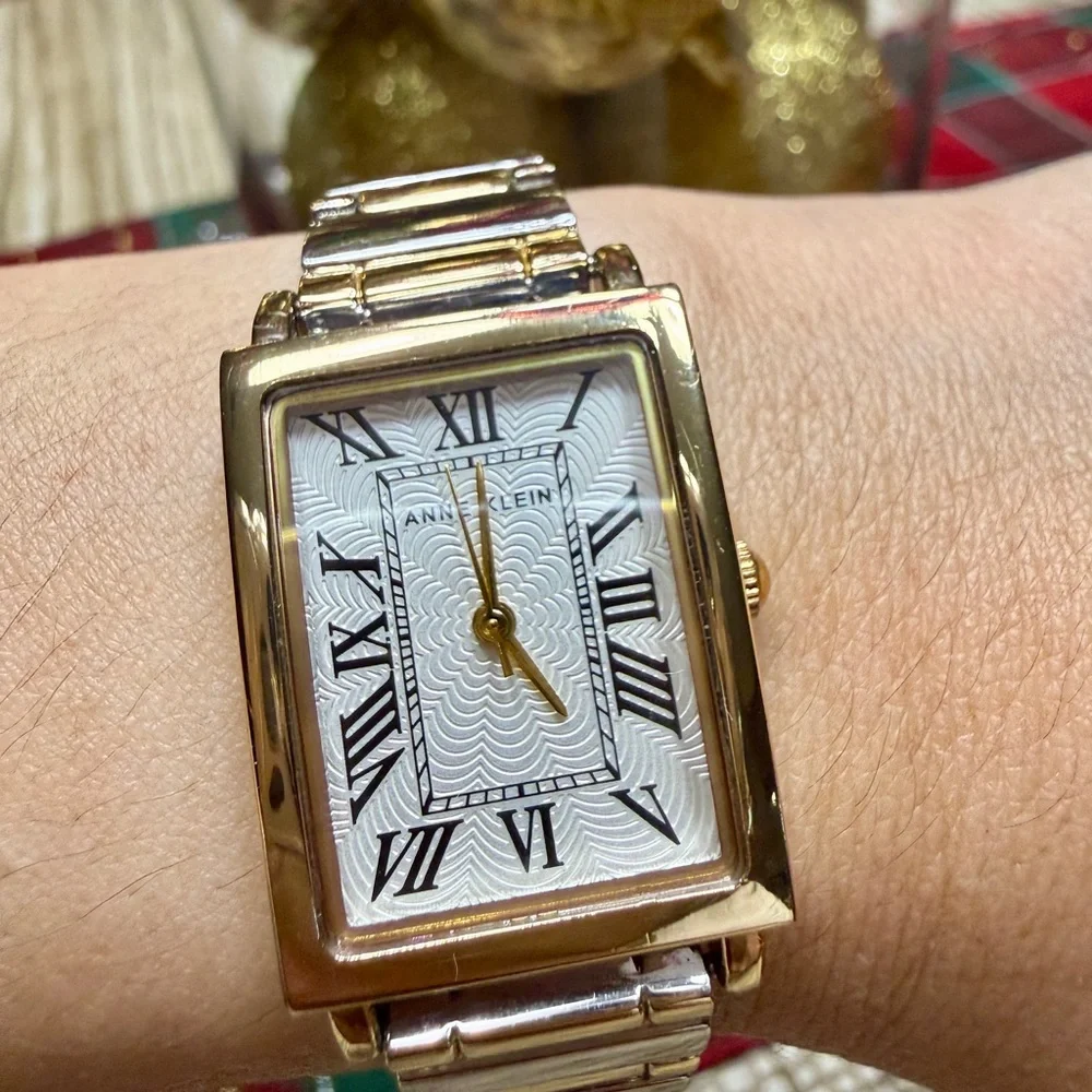 Anne Klein Two-Tone Rectangular Watch - Picture 3 of 9
